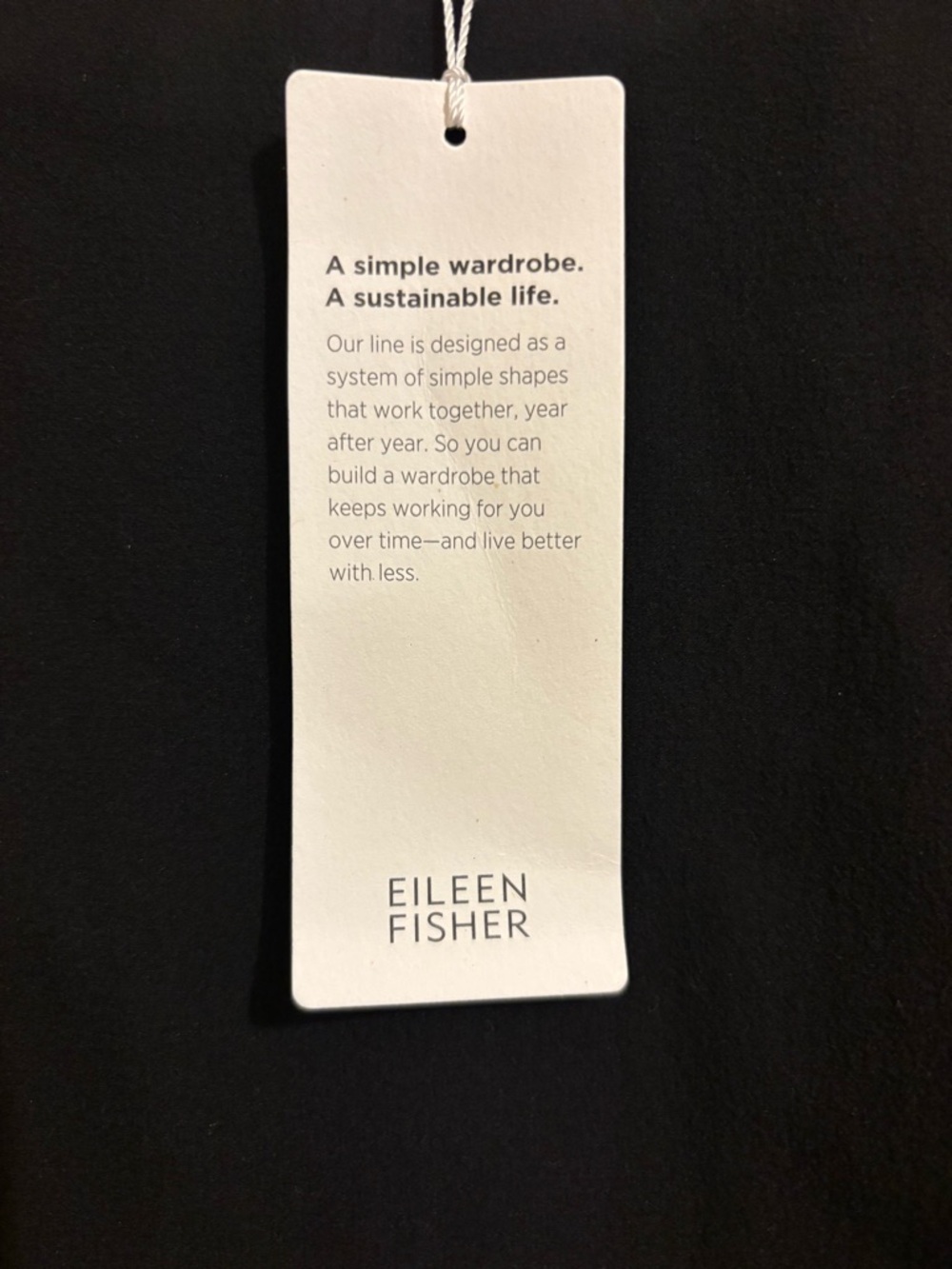 Eileen Fisher Black Ballet NK Boxy Dress Camisole: 100% Silk NWT with small flaw - Picture 3 of 8